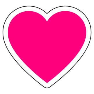 Heart Sticker (Hot Pink)